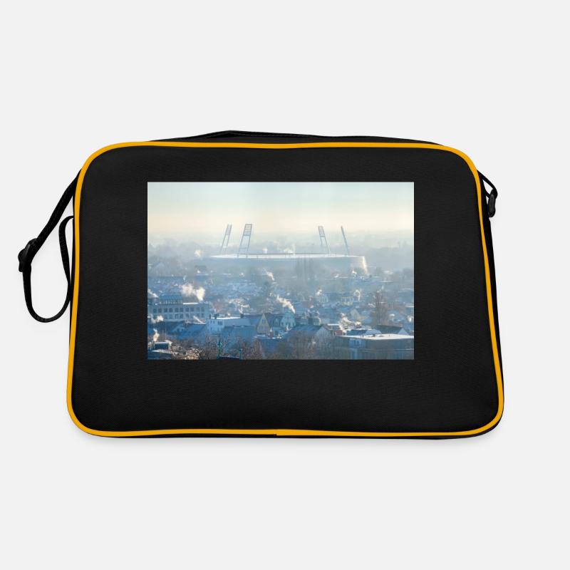 Viertel - Retro Tasche - Schwarz/Gold