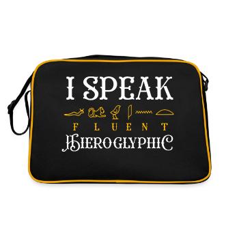 Je parle couramment le design hiéroglyphique - Sac Retro - noir/or - Dos