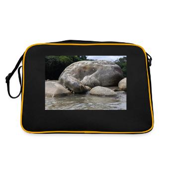 rock on the river - Retro Bag - black/gold - Back