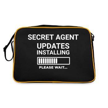 Secret Agent Updates Installing Please Wait - Retro Bag - black/gold - Back