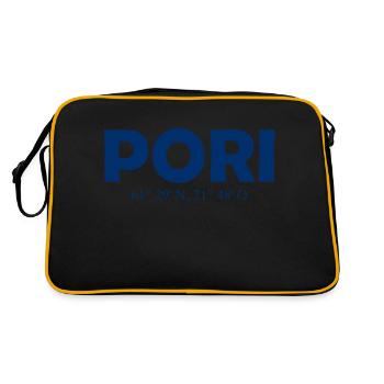 Pori - Finlande - Coordonnées - Longitude Latitude - Sac Retro - noir/or - Dos
