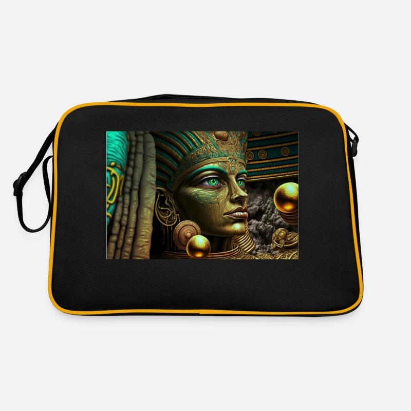 demigod by daniel costa 3 - Retro Bag - black/gold