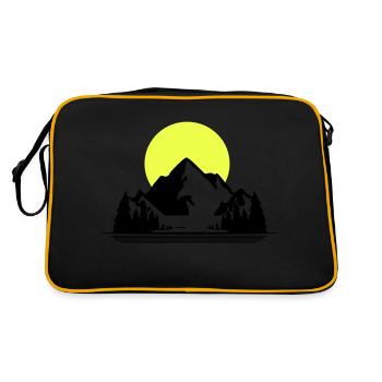 Mountains - Retro Tasche - Schwarz/Gold - Hinten