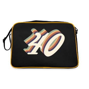 40ème anniversaire vintage - Sac Retro - noir/or - Dos