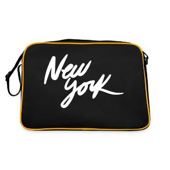 Logo de New York - Sac Retro - noir/or - Dos