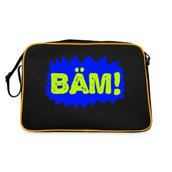 Bäm - Retro Tasche - Schwarz/Gold - Hinten