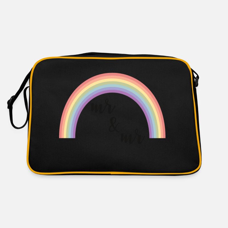 Mr and Mr Regenbogen Geschenk Retro Tasche