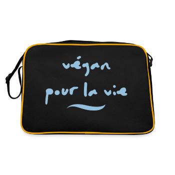végan pour la vie - Sac Retro - noir/or - Dos