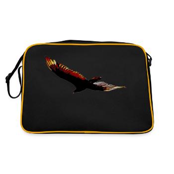 Adler - Retro Tasche - Schwarz/Gold - Hinten