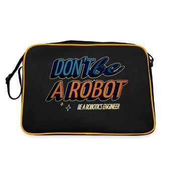 humor engineer sayings hobbyists boys - Retro Bag - black/gold - Back