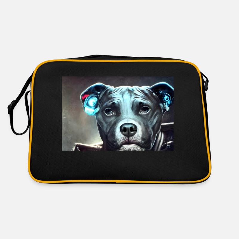 Sci-Fi Pitbull Retro Tasche
