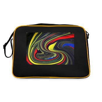 Tourbillons colorés de couleur - Sac Retro - noir/or - Dos