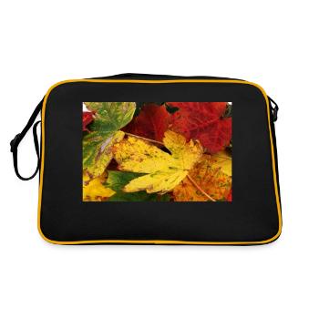 Autumn leaves - Retro Bag - black/gold - Back