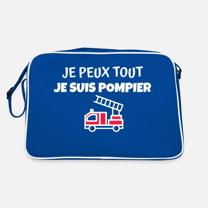 je suis pompier / cadeau humour pompier Sac Retro