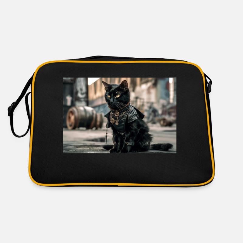 Cat Black 5 Retro Tasche