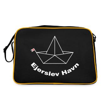Ejerslev Havn Faltboot - Retro Tasche - Schwarz/Gold - Hinten