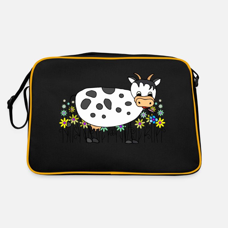 Vache - Sac Retro - noir/or