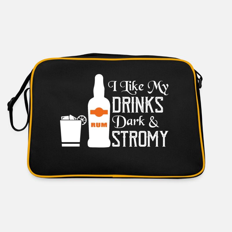 I Like My Drinks Dark & Stromy Rum Drinking Retro Tasche