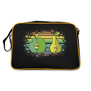 Apple and pear - Retro Bag - black/gold - Back