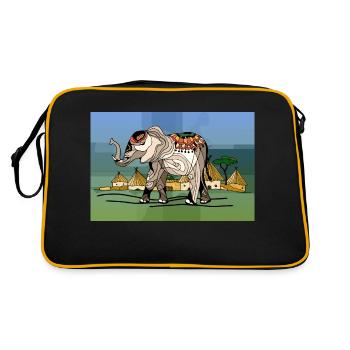 Elephant - Retro Bag - black/gold - Back