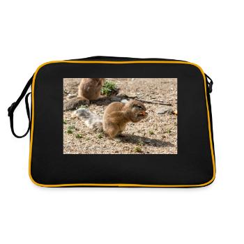African ground squirrels (in german Afrikanische B - Retro Bag - black/gold - Back