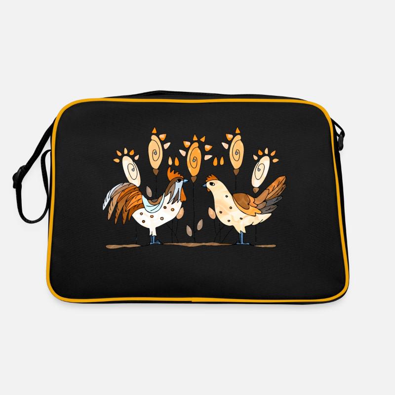 Henne und Hahn Retro Tasche