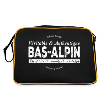 Bas-Alpin des Alpes de Haute Provence - Sac Retro - noir/or - Dos