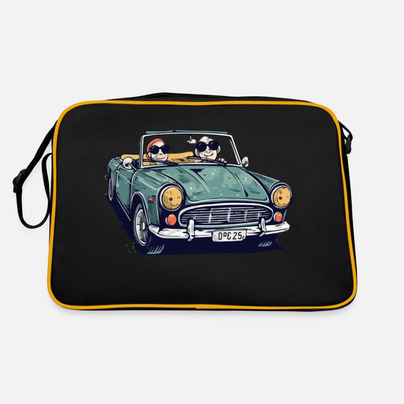 Denise und Roger im Cabrio Retro Tasche