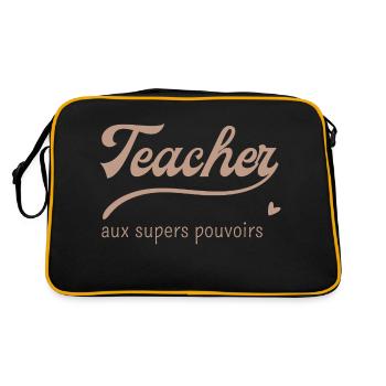 teacher aux supers pouvoirs - Sac Retro - noir/or - Dos