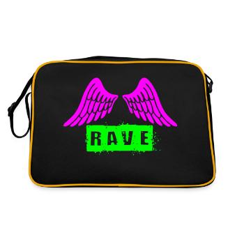 Rave - Retro Tasche - Schwarz/Gold - Hinten