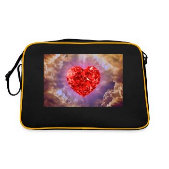 God's heart. - Retro Bag - black/gold - Back