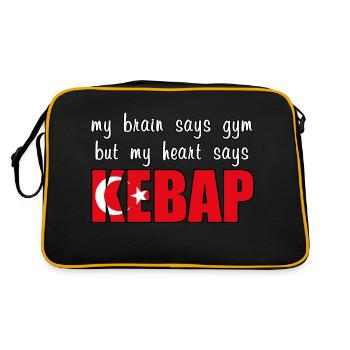 Mon cœur dit Kebap - Sac Retro - noir/or - Dos