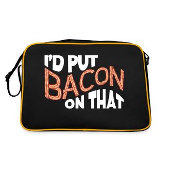 I'd put bacon on the funny bacon lover - Retro Bag - black/gold - Back