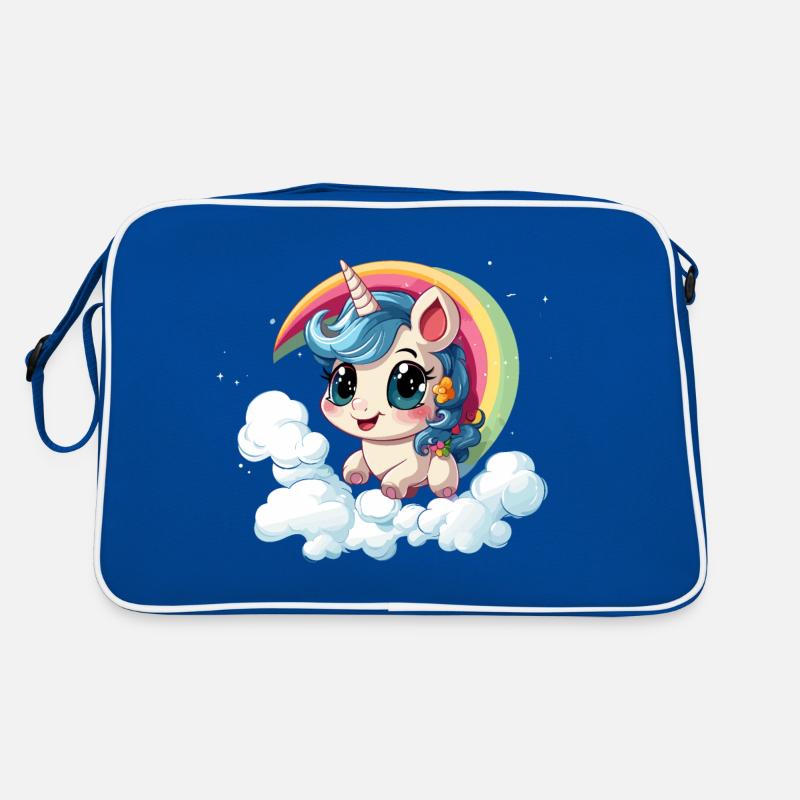 Einhorn Regenbogen Design Retro Tasche