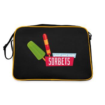 Sommer - Retro Tasche - Schwarz/Gold - Hinten
