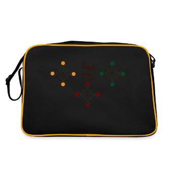 design berbère amazigh kabyle - Sac Retro - noir/or - Dos