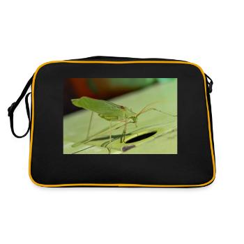 Krauss-Buschgrille Isophya kraussii - Retro Tasche - Schwarz/Gold - Hinten