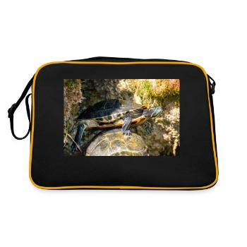 Yellow-bellied slider Trachemys scripta scripta - Retro Bag - black/gold - Back