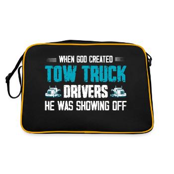 Quand Dieu a créé les conducteurs de dépanneuse Opérateur - Sac Retro - noir/or - Dos