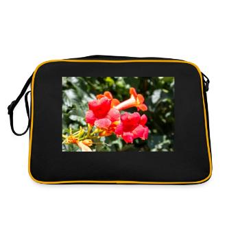 trumpet creeper or trumpet vine Campsis - Retro Bag - black/gold - Back