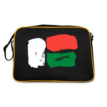 Madagascar Flag - Brush Strokes - Retro Bag - black/gold - Back