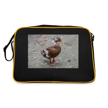 Barnacle Goose Weißwangengans, Nonnengans, Branta - Retro Bag - black/gold - Back