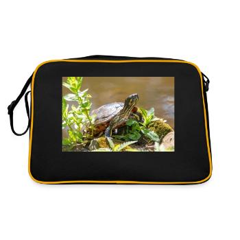 Yellow-bellied slider Gelbbauch-Schmuckschildkröte - Retro Bag - black/gold - Back