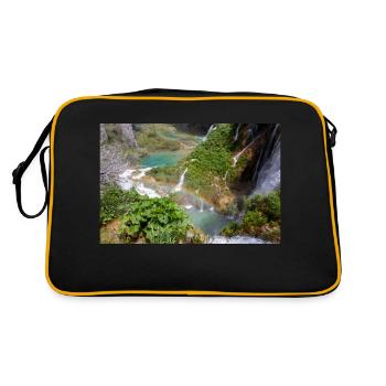 Plitvice Lakes National Park crystal clear water - Retro Bag - black/gold - Back