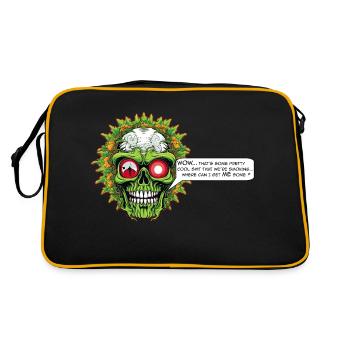 Marijuana - Comic Skull - Sac Retro - noir/or - Dos