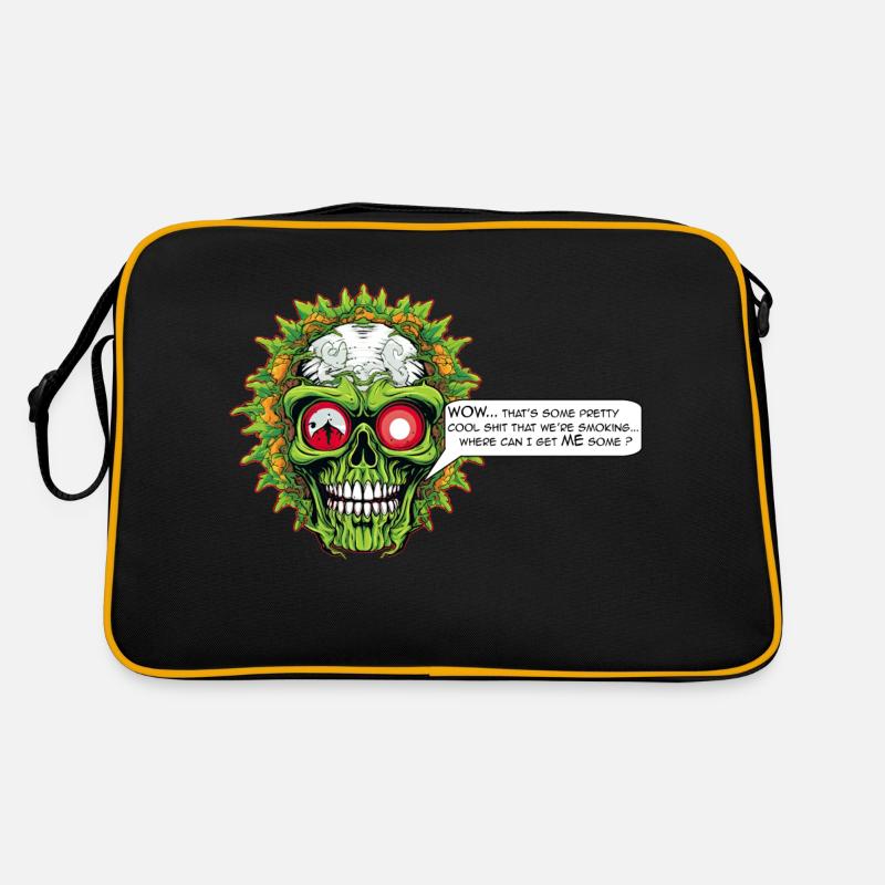 Marijuana - Comic Skull Retro Bag