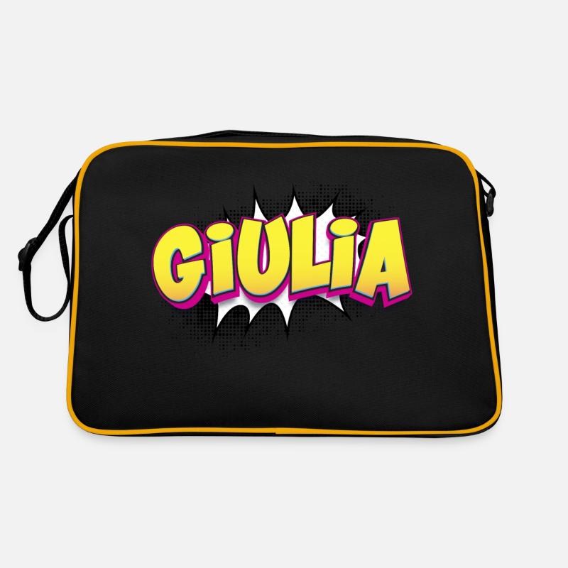 Giulia Benutzerdefinierter Name Comic-Stil Pop-Art, Retro Tasche