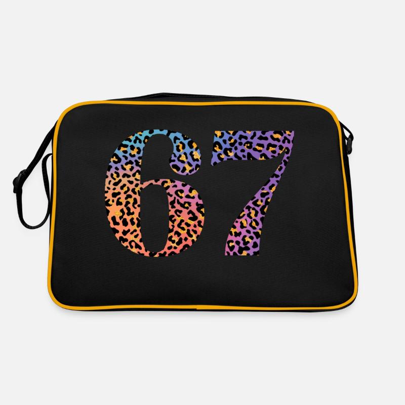 67. Geburtstag Leopard Retro Tasche