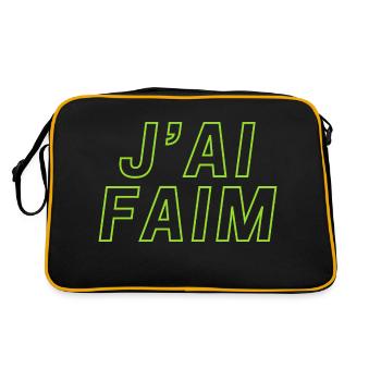 j'ai faim - Sac Retro - noir/or - Dos