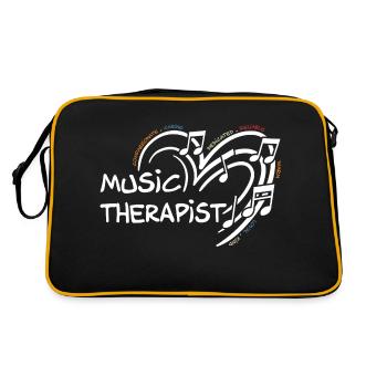 Musicothérapeute Appréciation Musicien de musique - Sac Retro - noir/or - Dos